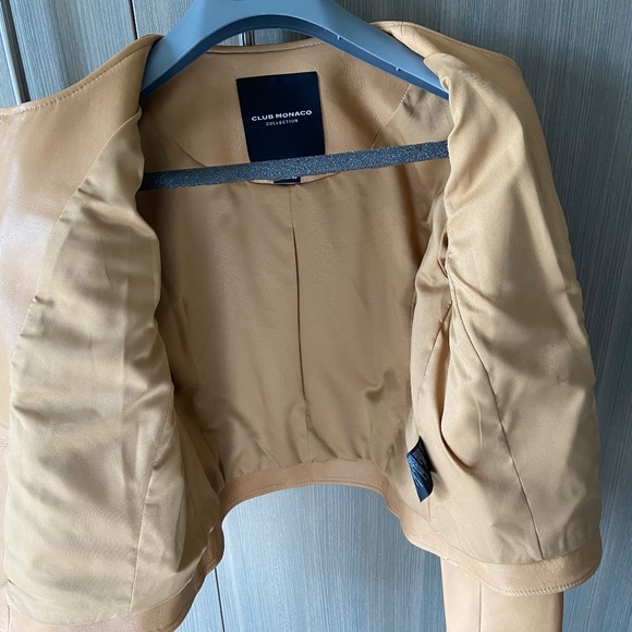 Club Monaco Leather Jacket - Camel - Picture 5 of 5